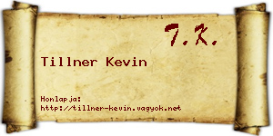 Tillner Kevin névjegykártya