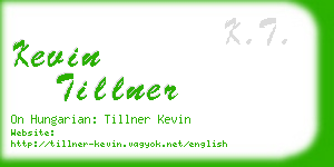 kevin tillner business card